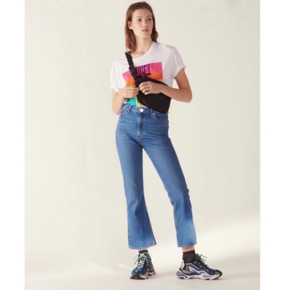 SANDRO Rudolphe Vintage High Rise Flare Jeans